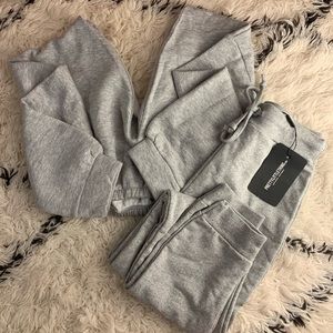 NWT PrettyLittleThing Cropped Sweat Set